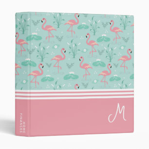 Personalized Flamingo Gift Monogram Binder