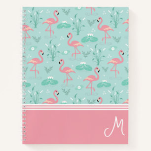 Personalized Flamingo Gift Monogram Notebook