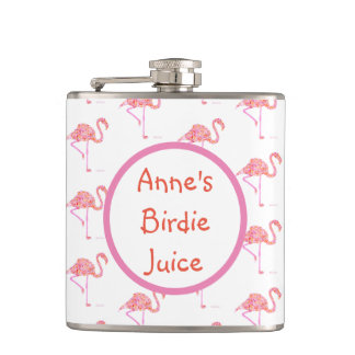 Personalized Flamingo Golf Flask