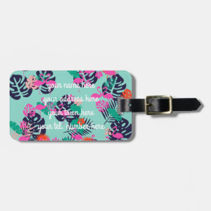 Personalized Flamingo Luggage Tag