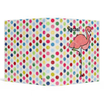 Personalized Flamingo Modern Colourful Spots