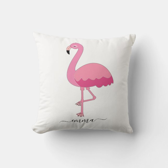 Personalized Flamingo Pillow For Flamingo Lover (Front)