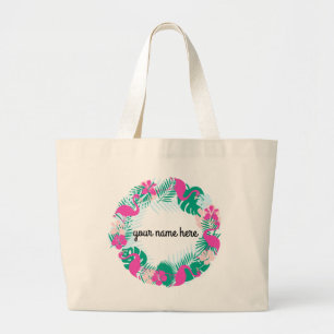 Personalized Flamingo Tote Bag