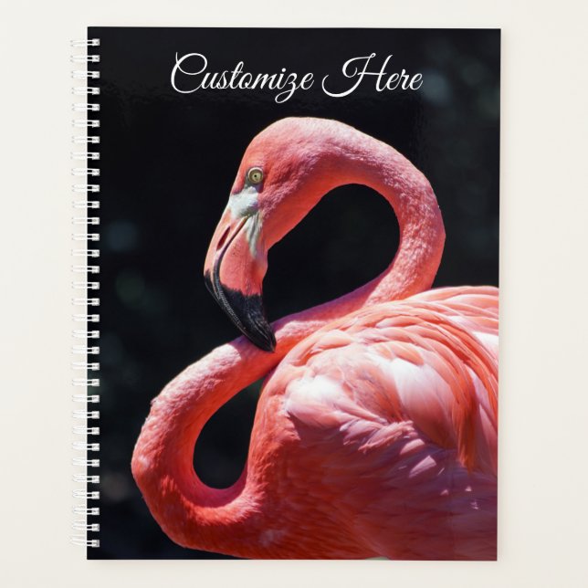 Personalized Flamingo Weekly/Monthly Planner (Front)