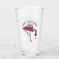 Personalized Flamingo Wine Drinker Novelty
