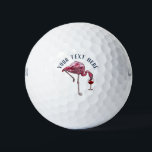 Personalized Flamingo Wine Drinker Novelty Golf Balls<br><div class="desc">Cute personalized flamingo gag golf ball. Add your name or message by clicking on the "Personalize" button above</div>