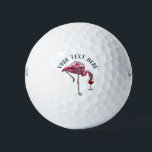 Personalized Flamingo Wine Drinker Novelty Golf Balls<br><div class="desc">Cute personalized flamingo gag golf ball. Add your name or message by clicking on the "Personalize" button above</div>