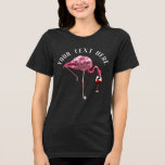 Personalized Flamingo Wine Drinker Novelty Tri-Blend Shirt<br><div class="desc">Cute personalized flamingo gag golf ball. Add your name or message by clicking on the "Personalize" button above</div>