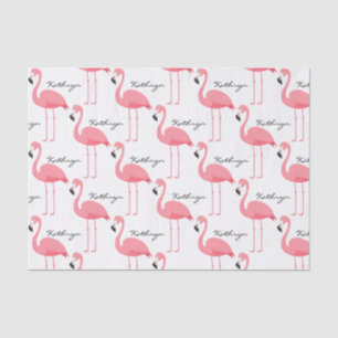 Personalized Flamingos Tissue Paper Sheets