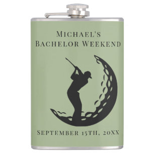 Personalized Flask   Bachelor Golf Weekend