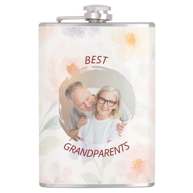 Personalized Flask  | Best Grandparents (Front)
