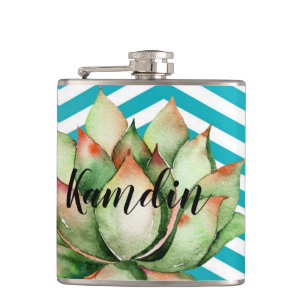 Personalized Flask Boho Cacti Cactus Succulent Boh