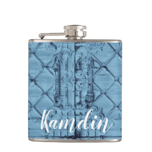 Personalized Flask Rustic Tin Panel Ceiling Countr