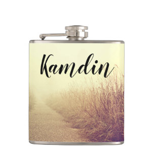 Personalized Flask Sunrise Pathway Walkway Path Si