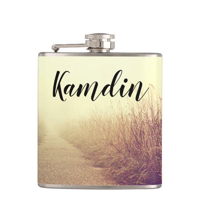 Personalized Flask Sunrise Pathway Walkway Path Si (Front)