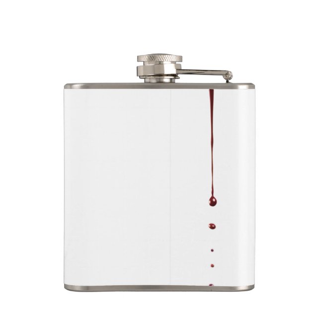 Personalized Flask zombie blood drip vampire Gothi (Back)