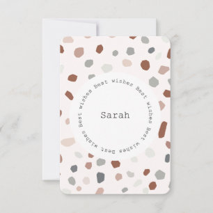 Personalized Flat Card - Modern Terrazzo 