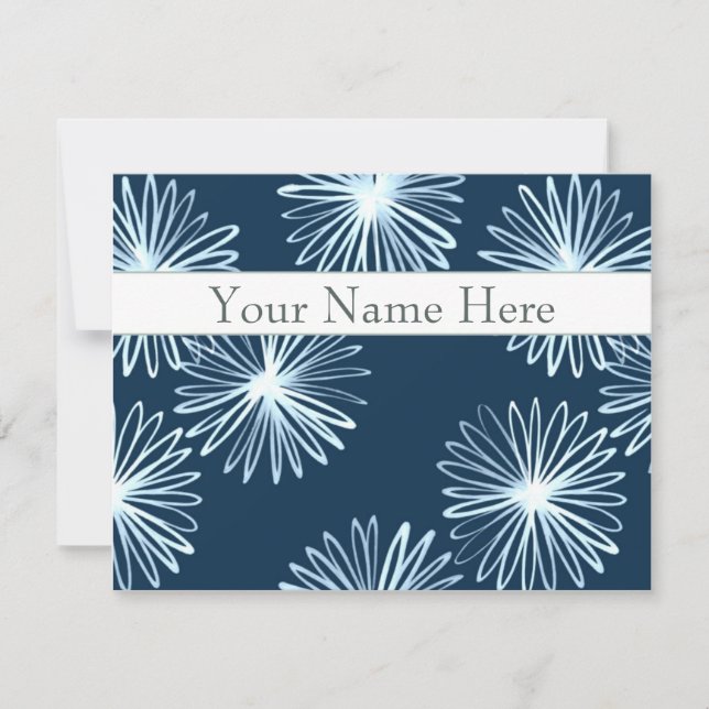 Personalized Flat Note Cards - Japanese Brush (Front)