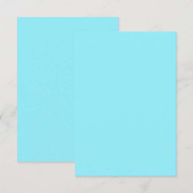Personalized Flat Thank You Card-Fresh aqua colour Card (Front/Back)