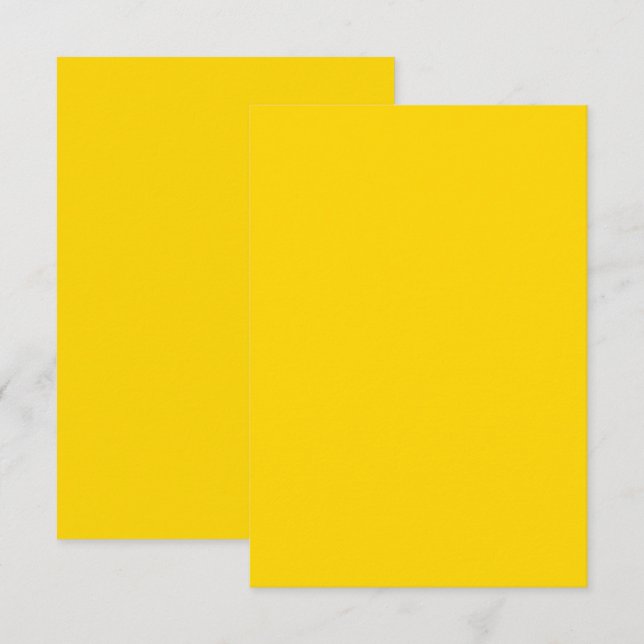 Personalized Flat Thank You Card- Gold colour Card (Front/Back)