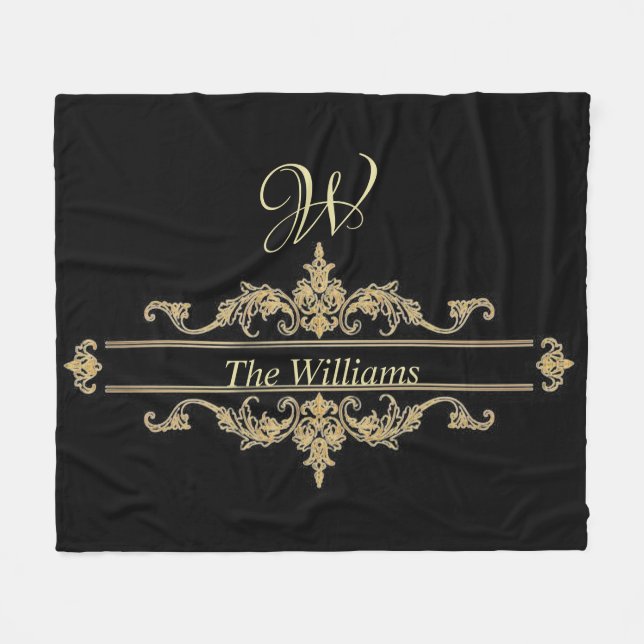 Personalized  fleece blanket (Front (Horizontal))