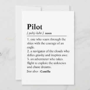Personalized Flight School Admission Card, Flight Thank You Card