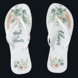 Personalized Flip Flop, Eucalyptus themed Flip Flops<br><div class="desc">* Flip flops are the best wedding party favours to delight your guests because useful and beautiful items are always appreciated! * These personalized flip flops are perfect for a bridal shower, wedding party, SPA day, vacation, “girls trip” or any other unforgettable event. * The eucalyptus and pampas grass trend...</div>