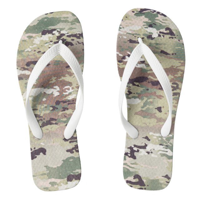 Personalized Flipflop Sandals Army OCP Camo Unifor (Footbed)