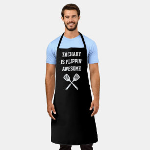 Personalized Flippin Awesome Spatula Black Apron