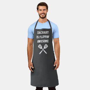 Personalized Flippin Awesome Spatula Grey Apron