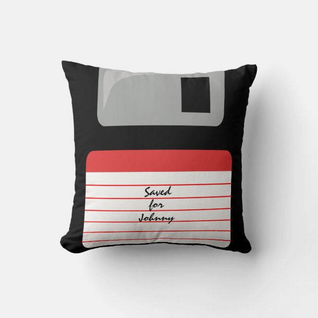 Personalized floppy disc pillow saved for you (Front)