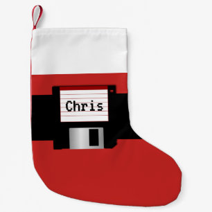 Personalized Floppy Disc Santa Belt Stocking