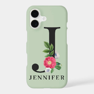 Personalized Floral Alphabet J Monogram