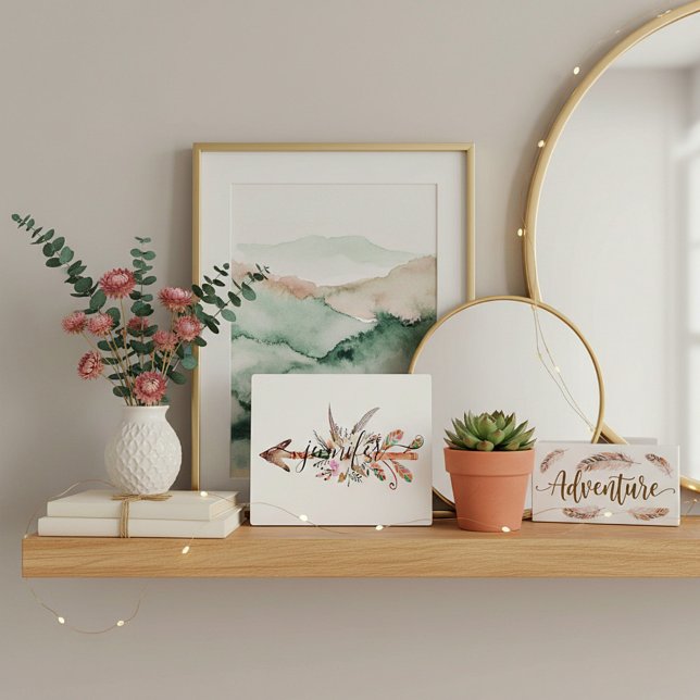 Personalized floral arrow  plaque (Creator Uploaded)