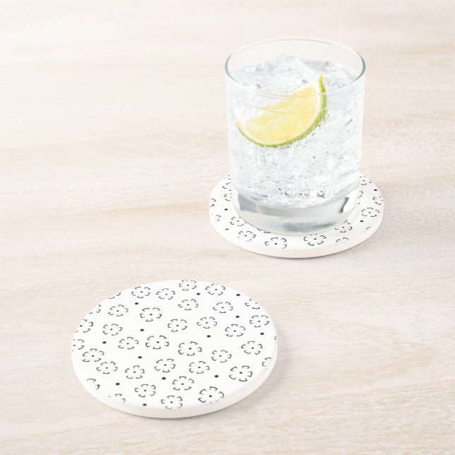 Personalized Floral Birthday Gift Folder Coaster (Side)