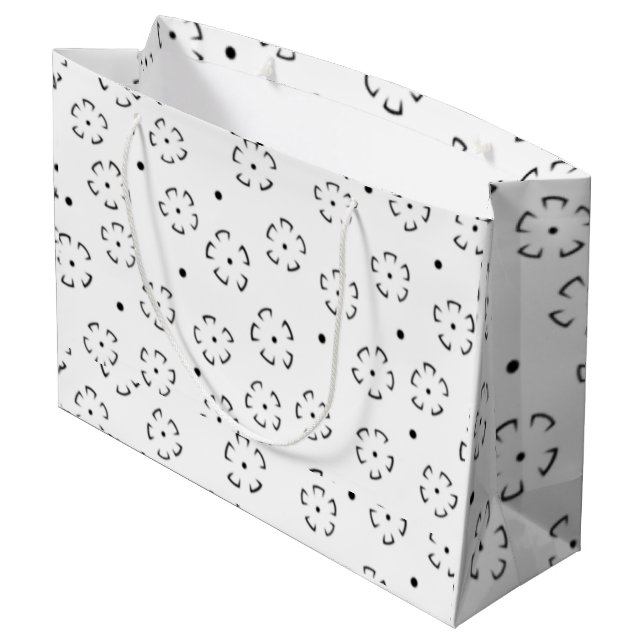Personalized Floral Birthday Gift Folder Large Gift Bag (Back Angled)