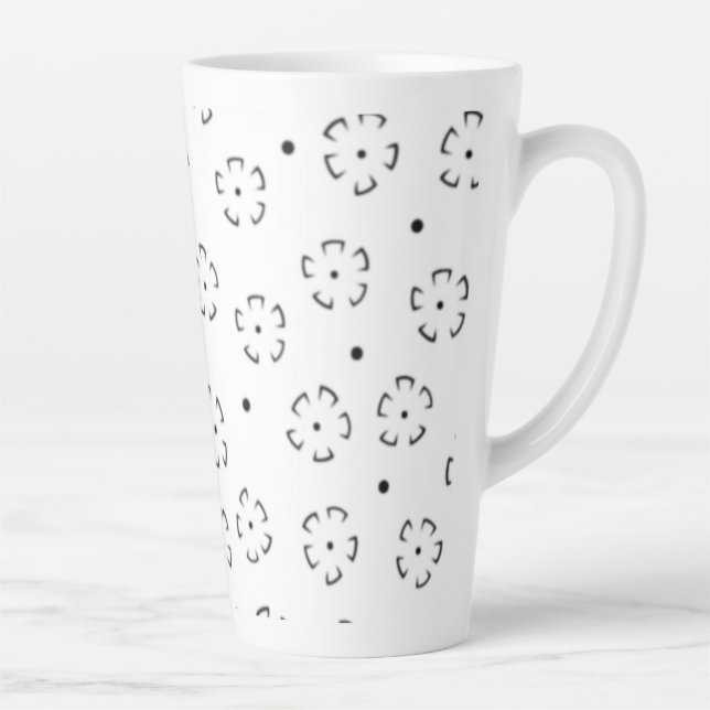 Personalized Floral Birthday Gift Folder Latte Mug (Right)