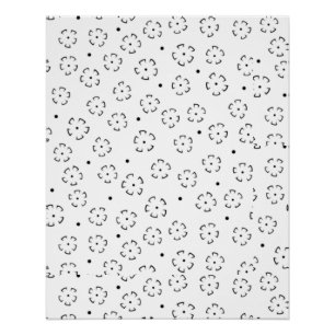 Personalized Floral Birthday Gift Folder Poster