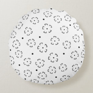 Personalized Floral Birthday Gift Folder Round Pillow
