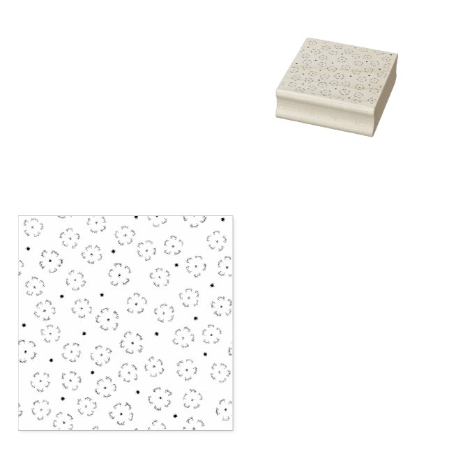 Personalized Floral Birthday Gift Folder Rubber Stamp (Stamped)