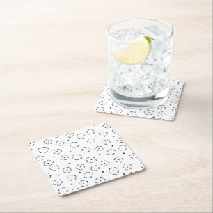 Personalized Floral Birthday Gift Folder Square Paper Coaster
