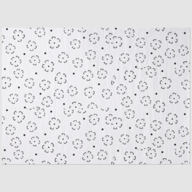 Personalized Floral Birthday Gift Folder Tissue Paper (Front)