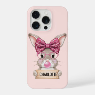Personalized Floral Bunny iPhone Case