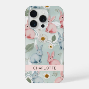 Personalized Floral Bunny iPhone Case