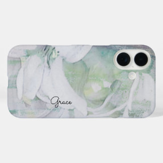 Personalized Floral  iPhone 16 Case