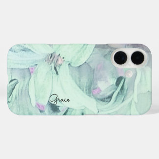 Personalized Floral  iPhone 16 Case