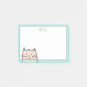 Personalized Floral Cat Notes
