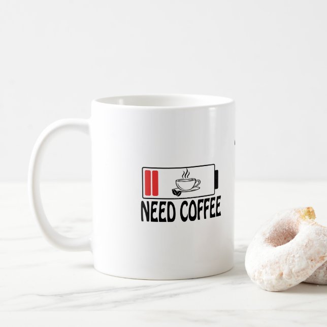 Personalized Floral Ceramic Coffee Mug  (With Donut)