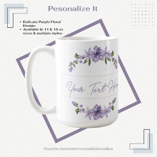 Personalized Floral Ceramic Mug