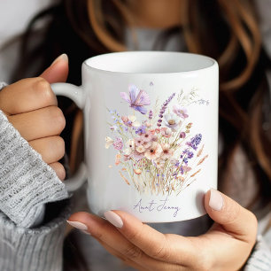Personalized Floral  Coffee Mug